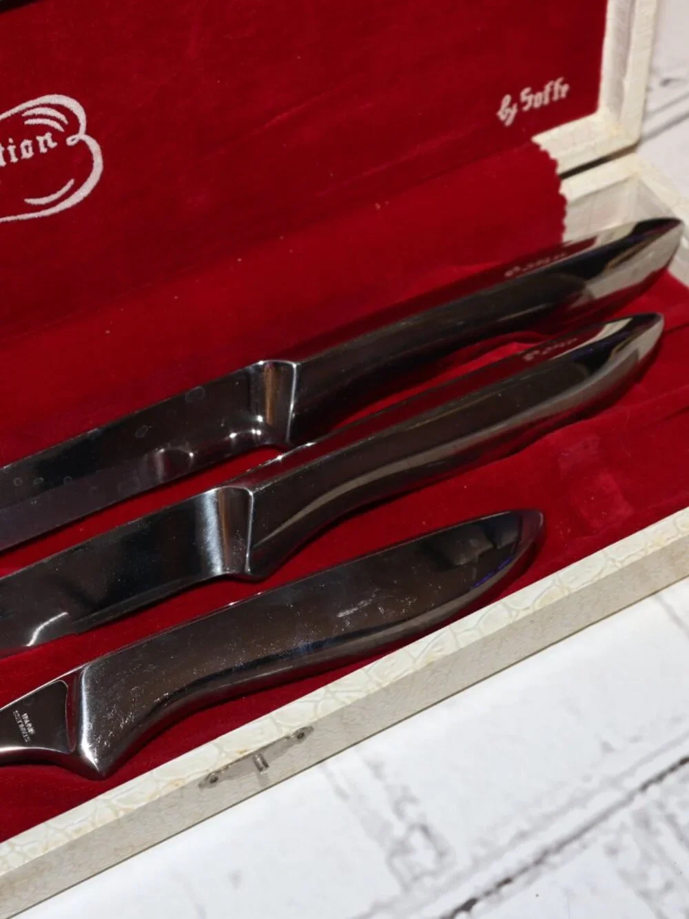 ✨ Vintage “Coronation” 3‑Piece Carving Set by Soffi ✨